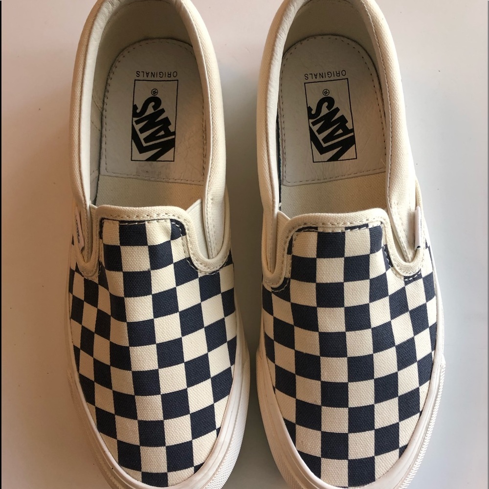 VANS LIKE NEW CLASSIC CHECKER 7.5 black / navy